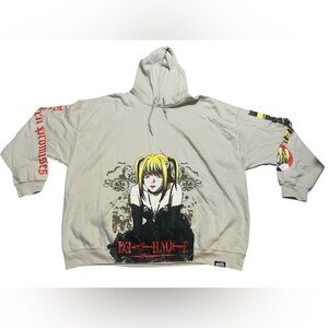 Broken Promises x Death Note Misa men’s hoodie‎ pullover graphic print beige XXL